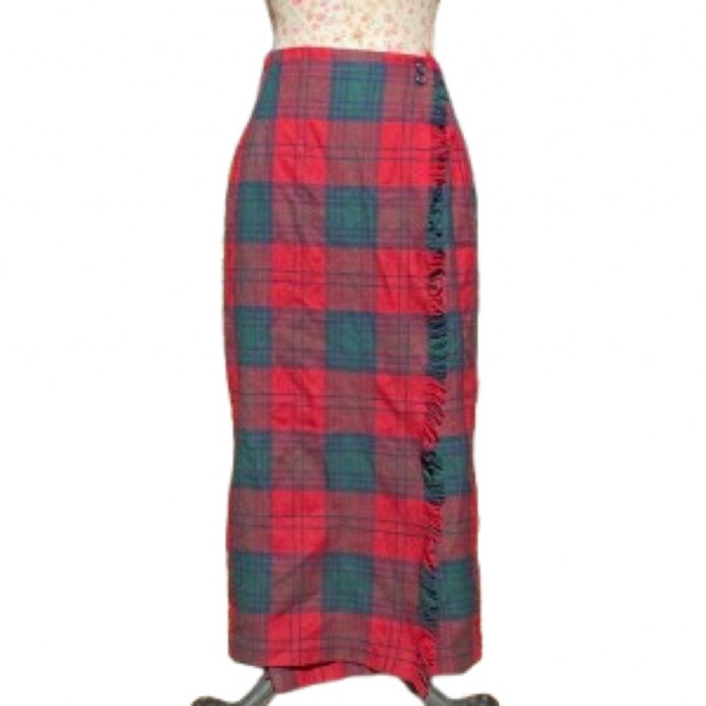 Rafaella Plaid Wrap Skirt - Picture 2 of 4